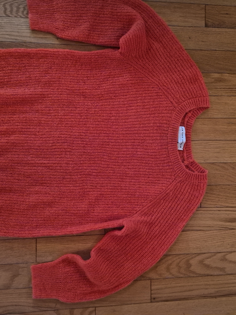 Women’s Crewneck Sweater in Coral Orange